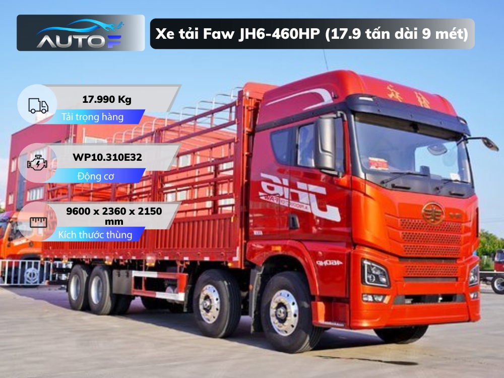 Xe tải Faw JH6-460HP (17.9 tấn dài 9 mét)